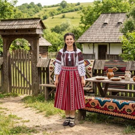 Costume populare - Costum Traditional Dama - Mariana ( pana la 6xl )
