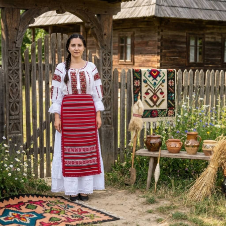 Costum traditional dama Zamfira 3 ( 4 Piese ) [1]