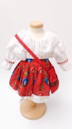 Fetite - Costum Traditional Fetite 0-12 luni Model II