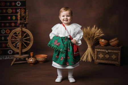 Costum Traditional Fetite 0-12 luni Model V [1]