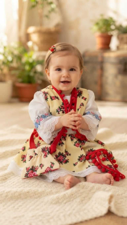Fetite - Costum Traditional Fetite 0-12 luni Sophie 4