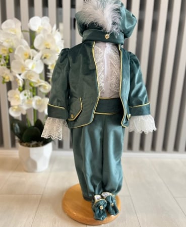 Costum Botez Conte pentru baieti - verde [7]