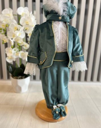 Costum Botez Conte pentru baieti - verde [5]