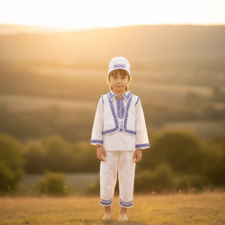 Costum Traditional pentru baieti Raul 4 (1-6 ani) Copii - Costum Traditional pentru baieti Raul 4 (1-6 ani)