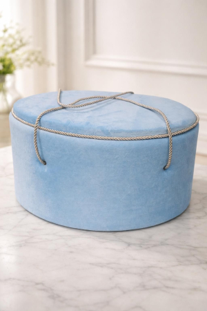 Accesorii botez - Cufar buretat - bleu