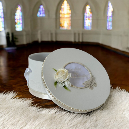 Cufar botez catifea - crem [1]