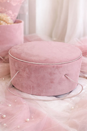 Accesorii botez - Cufar buretat - roz
