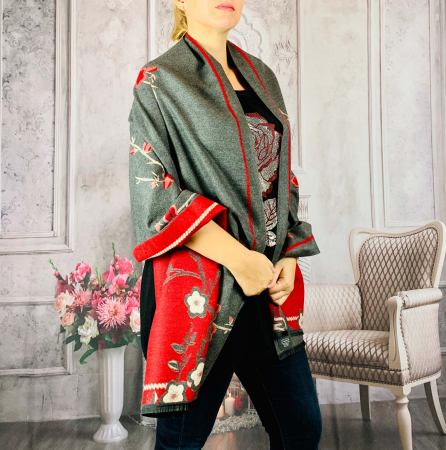 Esarfa cu imprimeu din casmir cu 2 fete IV [1]