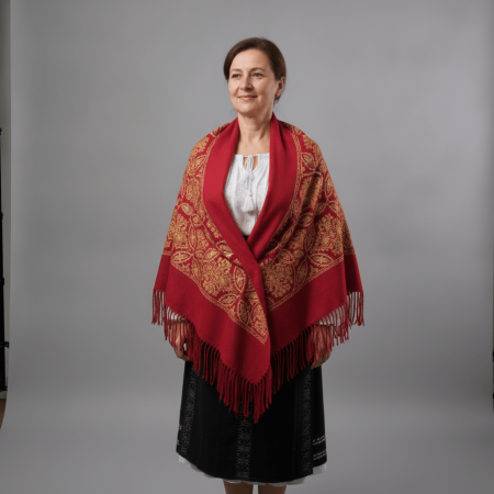 Esarfe - Esarfa Dama Lana si Vsscoza Si Broderie 194x71 cm - Diferite Culori