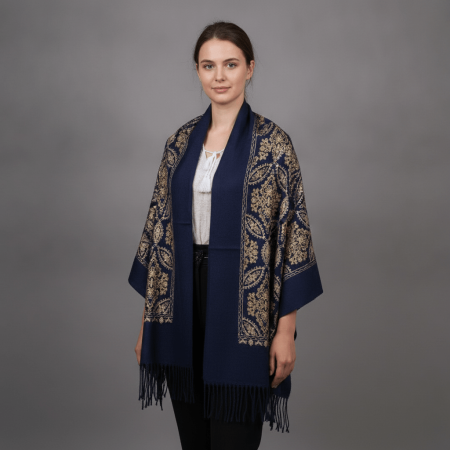 Шалове - Esarfa Dama Lana si Vsscoza Si Broderie 194x71 cm - Diferite Culori