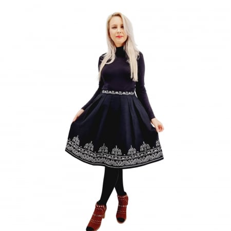 Fusta neagra cu broderie Xenia 2 [1]
