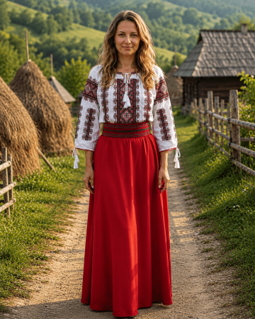 Femei - Fusta stilizata cu motive traditionale Nusa 2