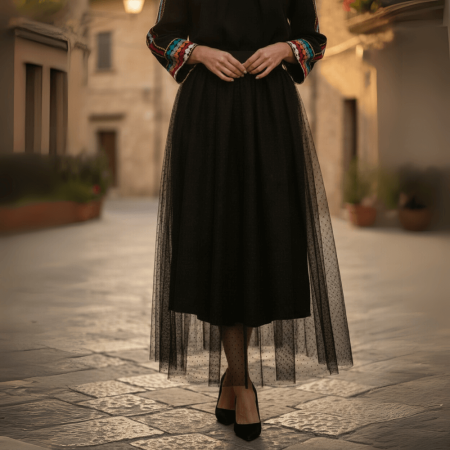 Поли - Fusta Traditionala cu tulle - Model 4