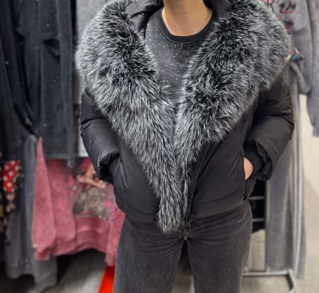 Елегантно палто от органична кожа в различни цветове – Универсален размер [2]