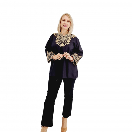 Bluza stilizata traditional cu broderie Claudia [4]