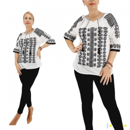 Maneca lunga - Ie traditionala Bianca 49