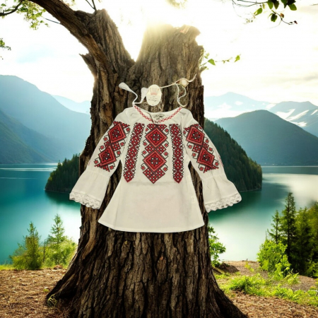 Блузи за момичета с бродерия - Ie traditionala fetite Iris 20