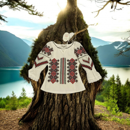 Блузи за момичета с бродерия - Ie traditionala fetite Iris 22