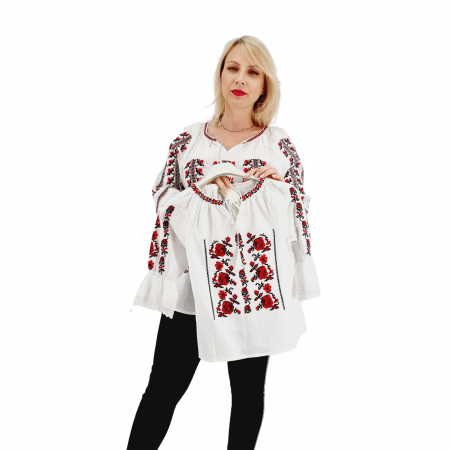 Блузи за момичета с бродерия - Ie traditionala fetite Florinela 7