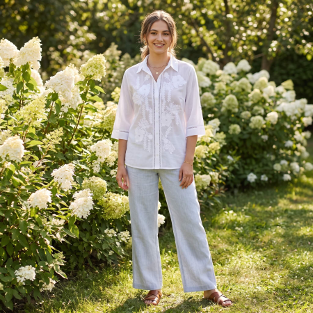 Bluza alba cu broderie alba [1]