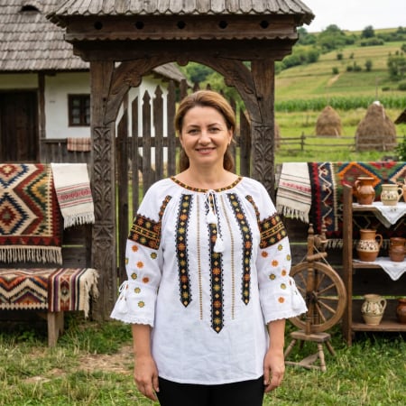 Maneca lunga - Ie traditionala Leah 2