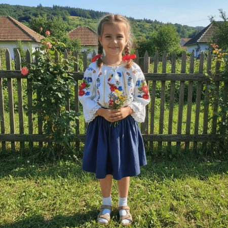 Ii Fete - Ie traditionala pentru fetite Cezarina
