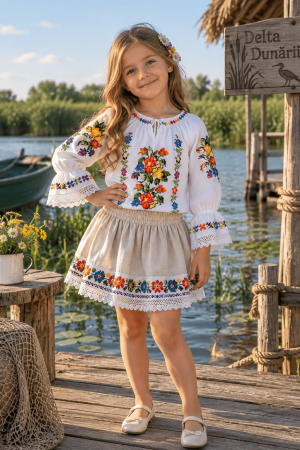 Ii Fete - Ie traditionala pentru fetite Cezarina 3