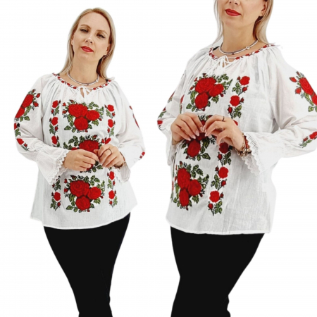 Maneca lunga - Ie Traditionala Roza 21