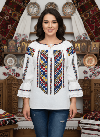 Maneca lunga - Ie Traditionala Tricolor