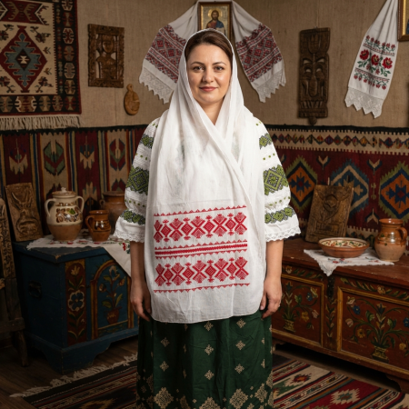 Marame brodate - Marama traditionala Dorina