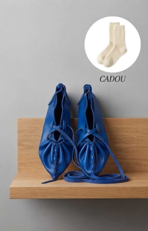 Femei - Opinci unisex din piele naturala albastre
