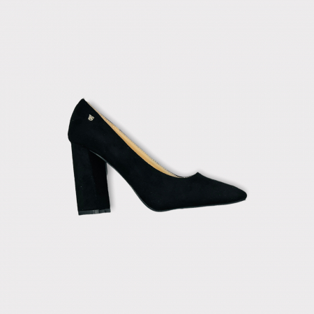 Дамски обувки - Pantofi cu toc gros - Black