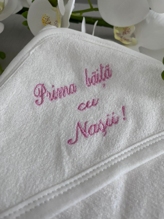 Prosop baie cu mesaj brodat [1]