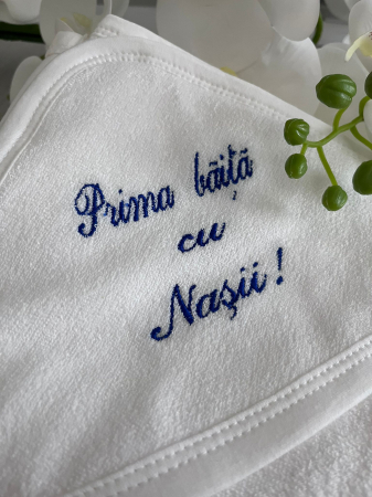 Prosop baie cu mesaj brodat [1]