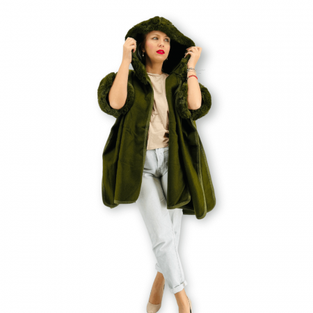 Poncho Dama masura universala culoarea negru [9]