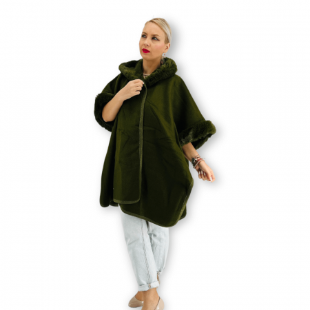 Poncho Dama masura universala culoarea negru [7]