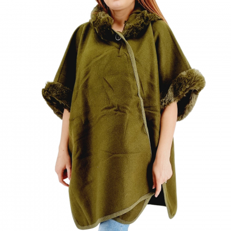 Poncho Dama masura universala culoarea negru [4]