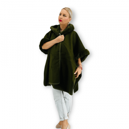 Poncho Dama masura universala culoarea negru [8]