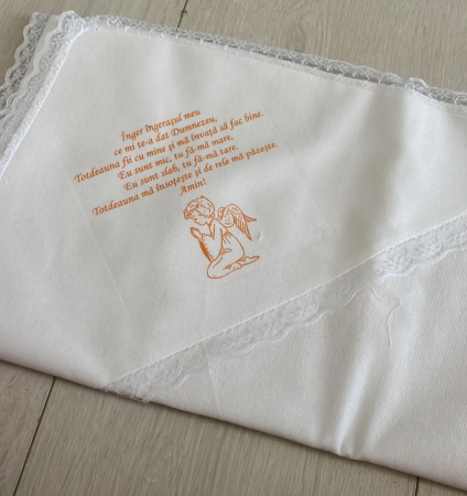 Accesorii botez - Panza de mir cu mesaj
