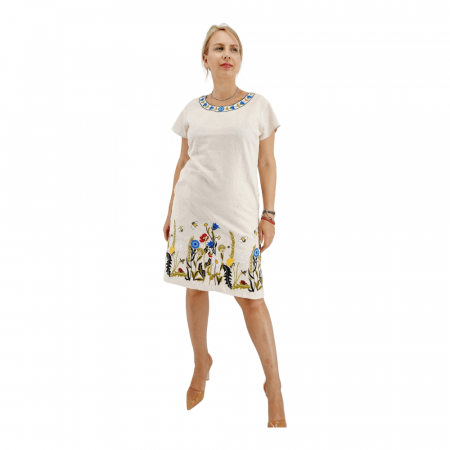 Rochie Alba cu Broderie Ilincuta 2 [5]