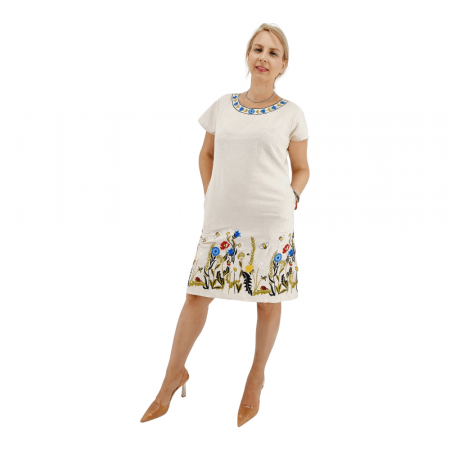 Rochie Alba cu Broderie Ilincuta 2 [2]