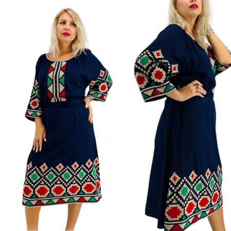 Рокли с бродерия - Rochie brodata cu motive traditionale Ionica
