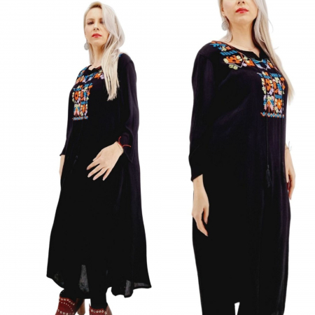 Рокли с бродерия - Rochie Brodata Traditional Atena 3