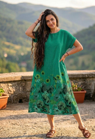 Rochii Elegante - Rochie cu imprimeu Primavara