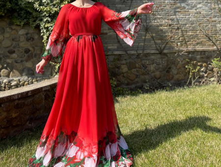 Rochie cu motive florale eleganta Iolanta 2 [2]