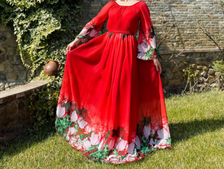 Rochie cu motive florale eleganta Iolanta 2 [3]
