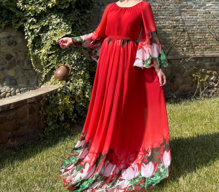 Rochie cu motive florale eleganta Iolanta 2 [1]