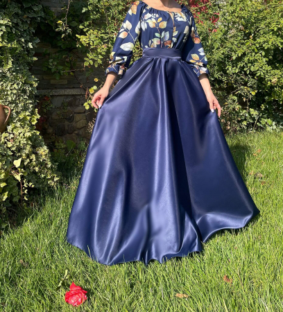 Rochie cu motive florale eleganta lunga Teo 4 [1]