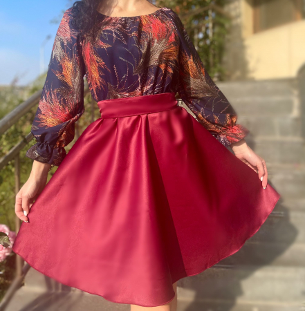 Елегантни рокли - Rochie cu motive florale eleganta Teo 5
