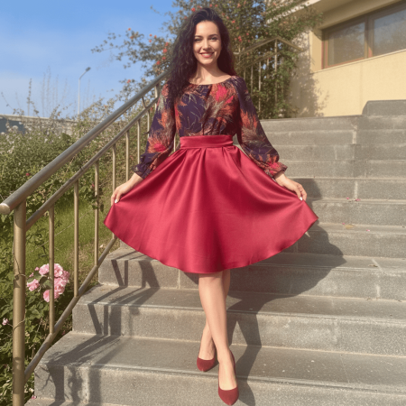Rochii Elegante - Rochie cu motive florale eleganta Teo 5